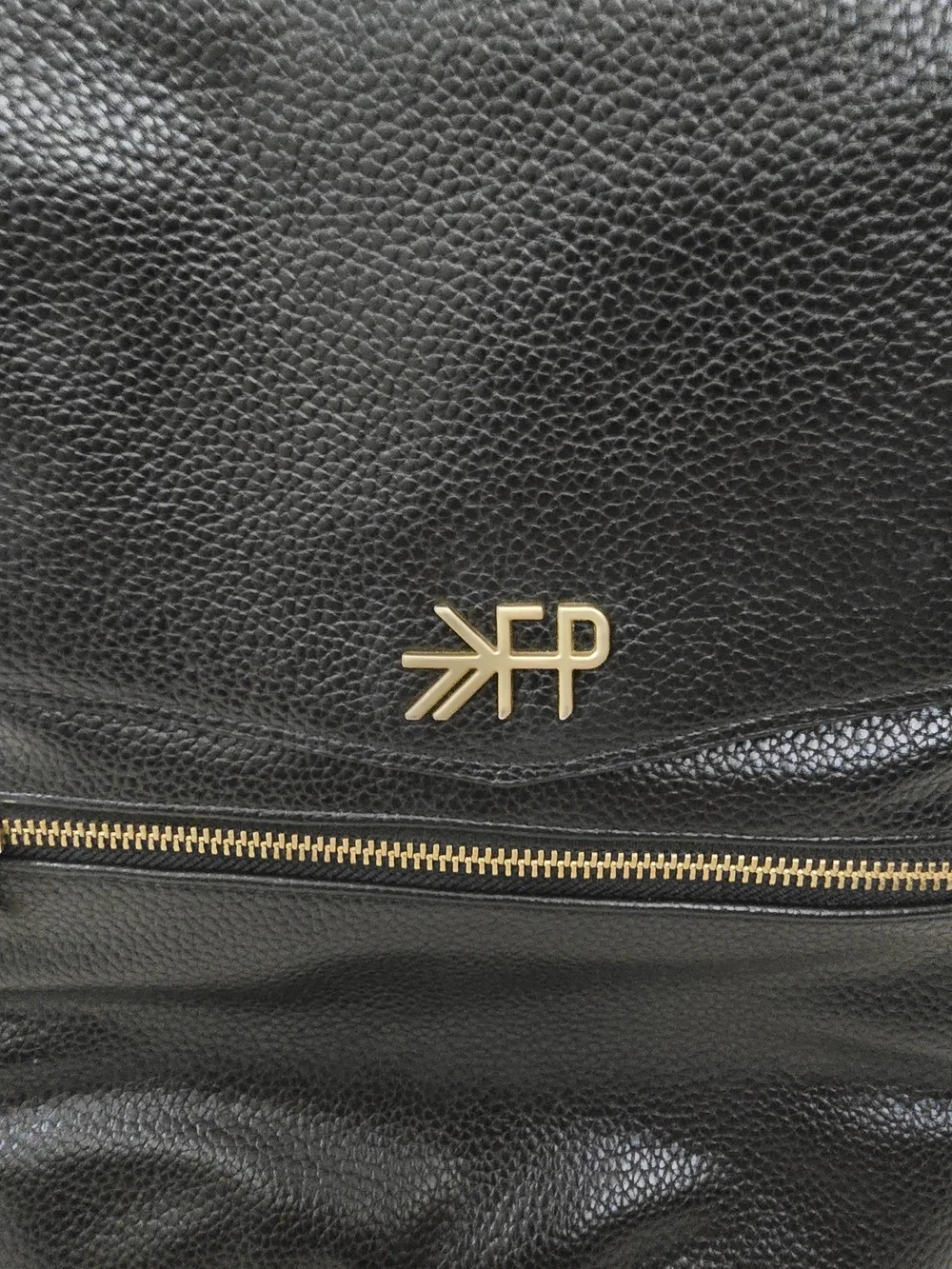 Foley + Corinna Black Pebbled Leather Backpack